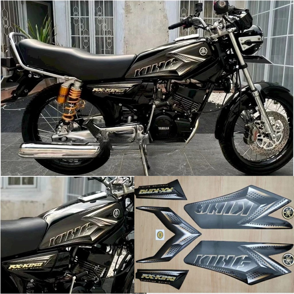 ต้นฉบับ YAMAHA RX KING BLACK 2008 STRIPING STICKER RX KING 2008 BLACK RX KING BODY LIST