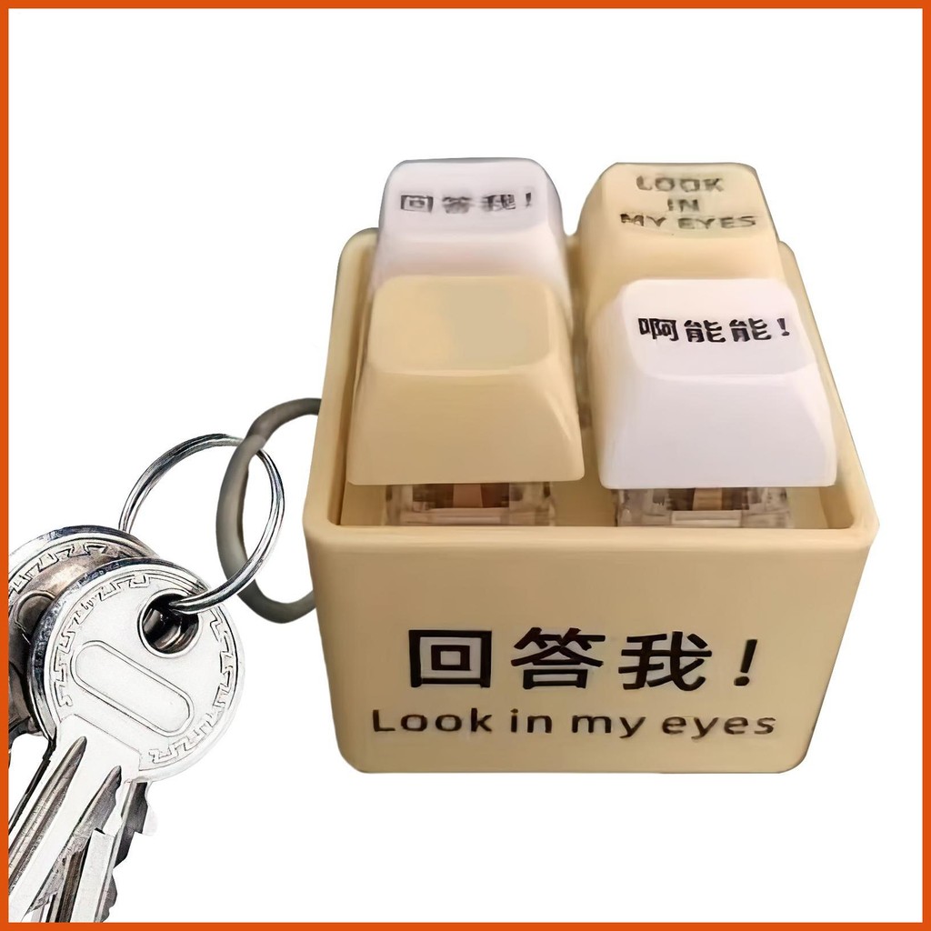 Fidget Clicker Fidget Clicker คีย์บอร์ดพวงกุญแจ Light Sensory ความเครียดบรรเทา Key Chain สําหรับผู้ห