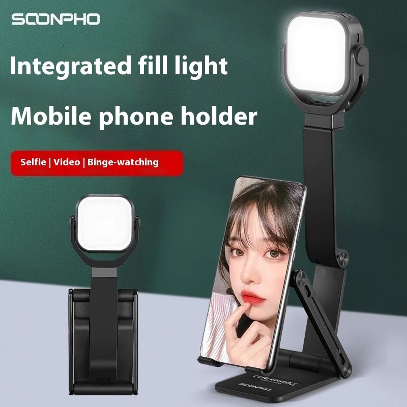 ไฟ LED อุปกรณ์ถ่ายภาพเซลฟี่พร้อมที่วางโทรศัพท์สําหรับ Tiktok Youtube Makeup Video Live Studio Lamp