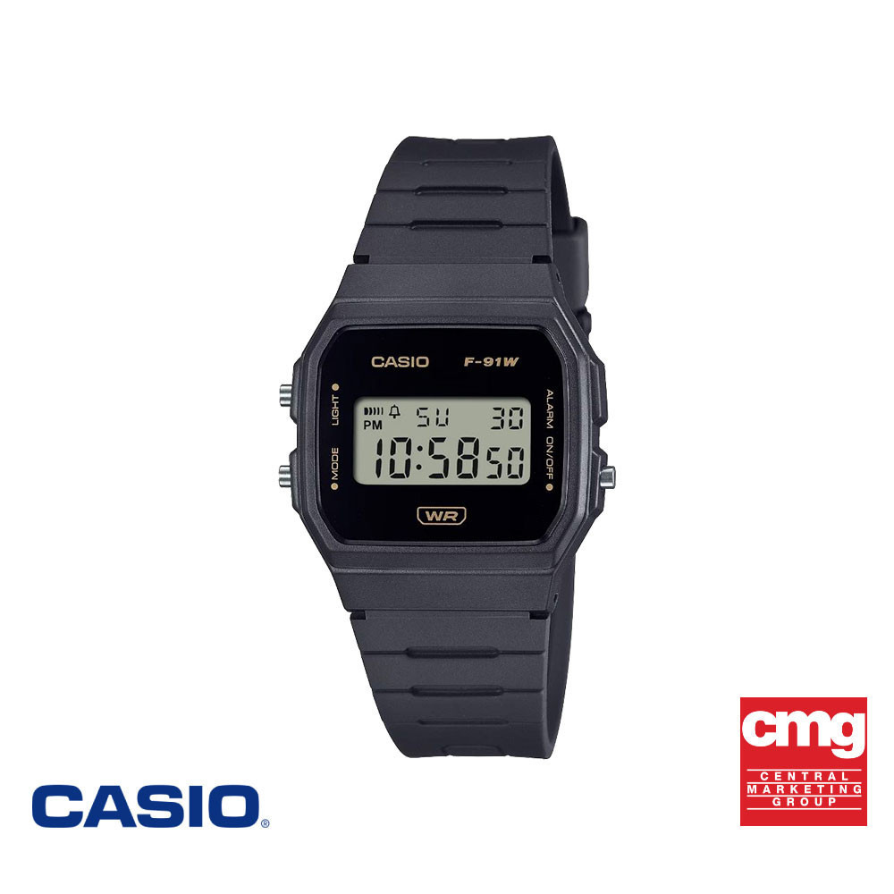 CASIO นาฬิกาข้อมือ CASIO รุ่น F-91WB-8ADF สายเรซิน สีเทา