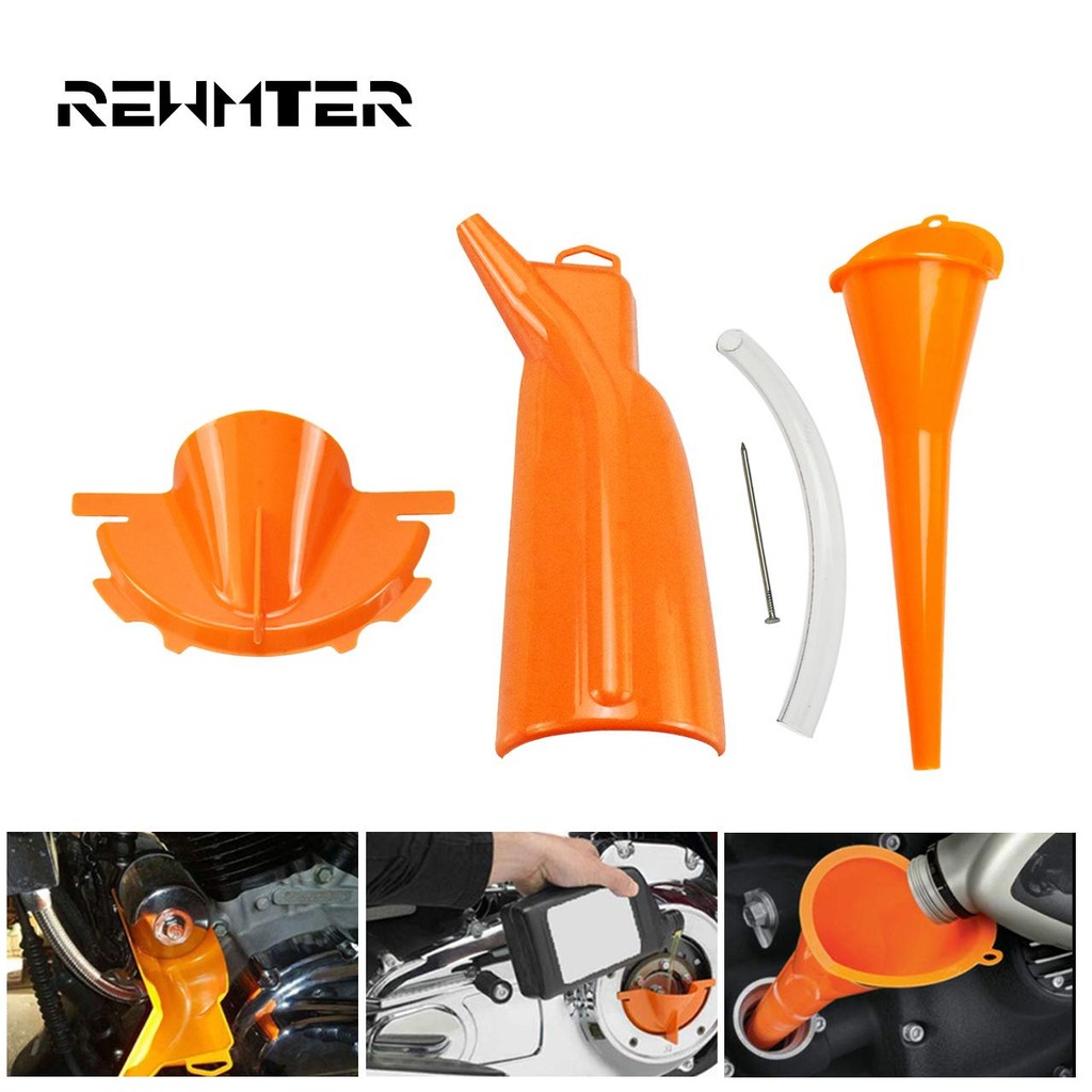 3PCS Crankcase เติมช่องทาง + กรณีประถมศึกษาน้ํามันเติมช่องทาง + กรวยกรองน้ํามันสําหรับ Harley Touring