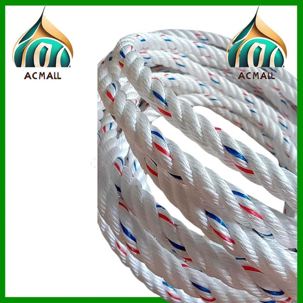 10 เมตร 6mm / 8mm / 10mm / 12mm / 14 mm / 16mm POLYPROPYLENE ROPE / PP ROPE / COW ROPE / LORI TIE