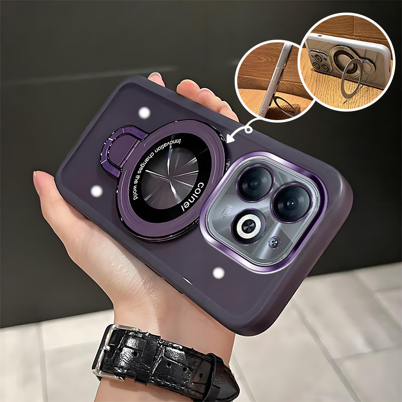 กรณีสําหรับ tecno POVA 6 pro 5G POVA 6 NEO 4G เคสโทรศัพท์กันกระแทก U Shield วงเล็บแม่เหล็ก Hard Case