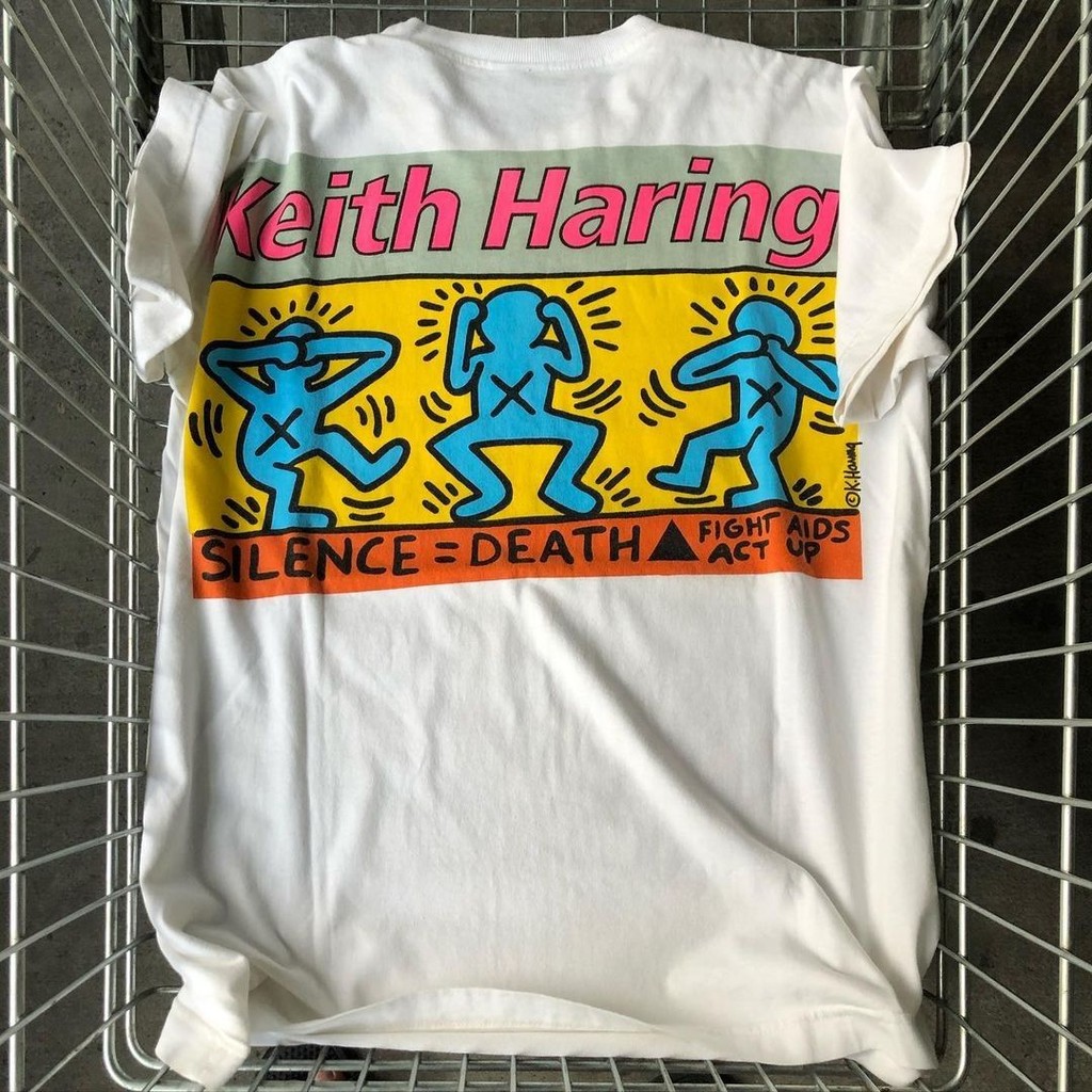 Cotton 100% Keith Haring Keith Haring Niche Design Short Sleeve Top