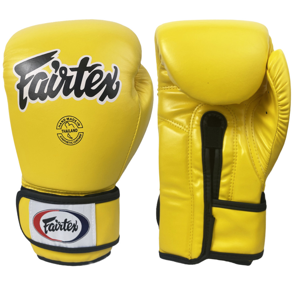 Fairtex นวมชกมวยหนังสังเคราะห์ ขนาด 8oz, 10oz, 12oz, 14oz, และ 16oz หลากสีให้เลือกถึง 6 สี