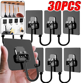 10/20/30 ชิ้นชุดตะขอเหนียวสําหรับงานหนัก-ตะขอติดผนังกาวกันน้…