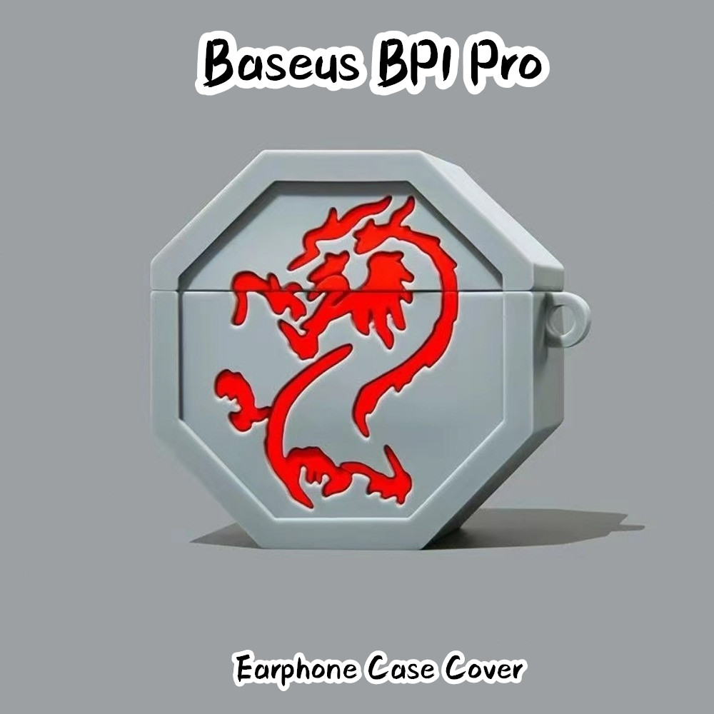 Fast ShipmentFor Baseus BP1 Pro Case Casing Soft Silicone Anti-fall Cartoon Headphone Case Cover