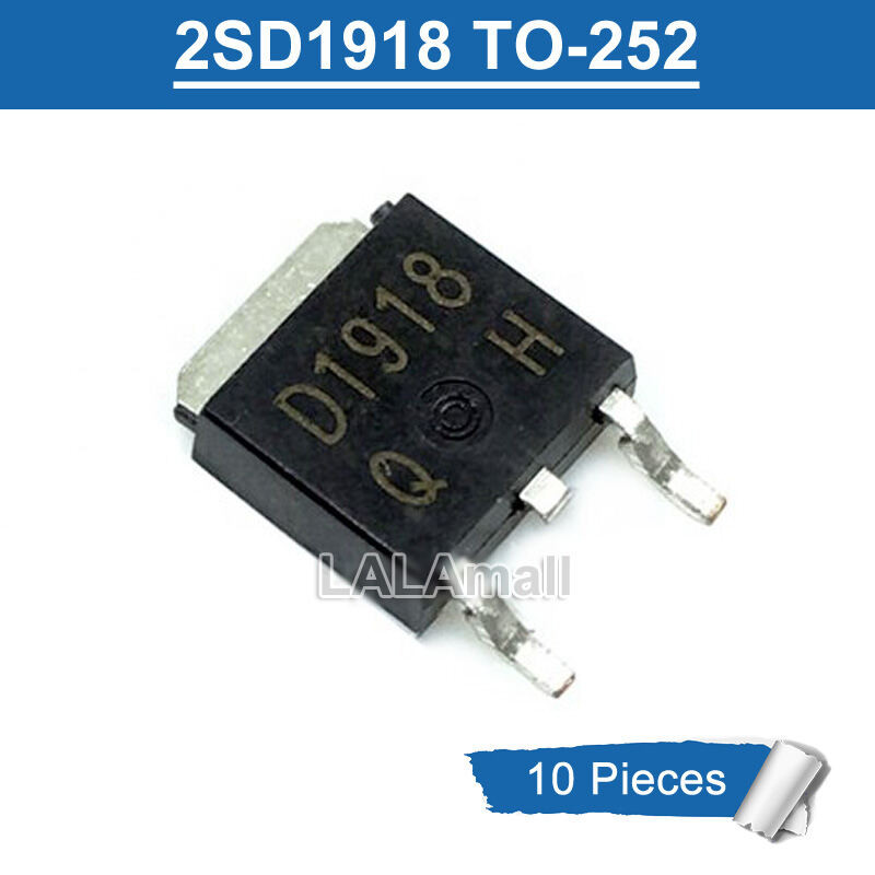 10pcs D1918 TO-252 2SD1918 2SD1918-Q TO252 SMD 160V/1.5A NPN ทรานซิสเตอร์ใหม่ IC XIP8