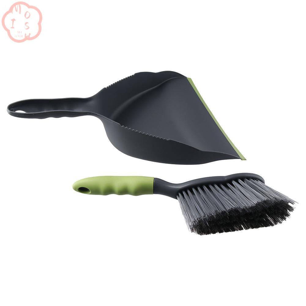MIOSHOP Mini Brooms Shovel Set, Plastic Small Sweep Desk Broom, Hot Grey Punching and Brush Set Floors/Tables