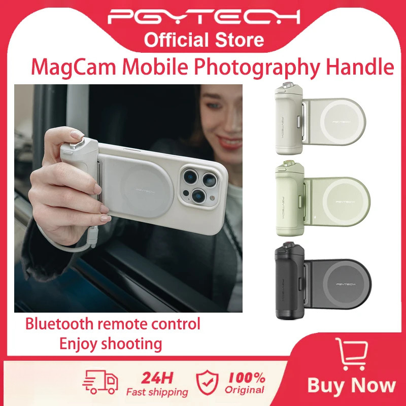 ตัวควบคุมกล้องมือถือ PGYTECH ไฟเติมแม่เหล็ก กล้องรีโมท Bluetooth MagCam