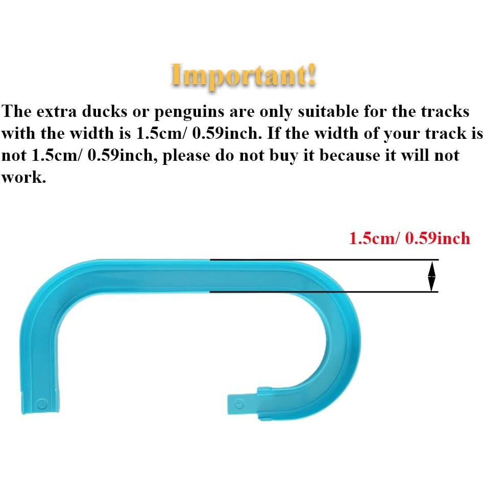 Extra Ducks for Slide Set, Accessory for Automatic Stair-Climbing Ducklings Cartoon Race Track, Esca