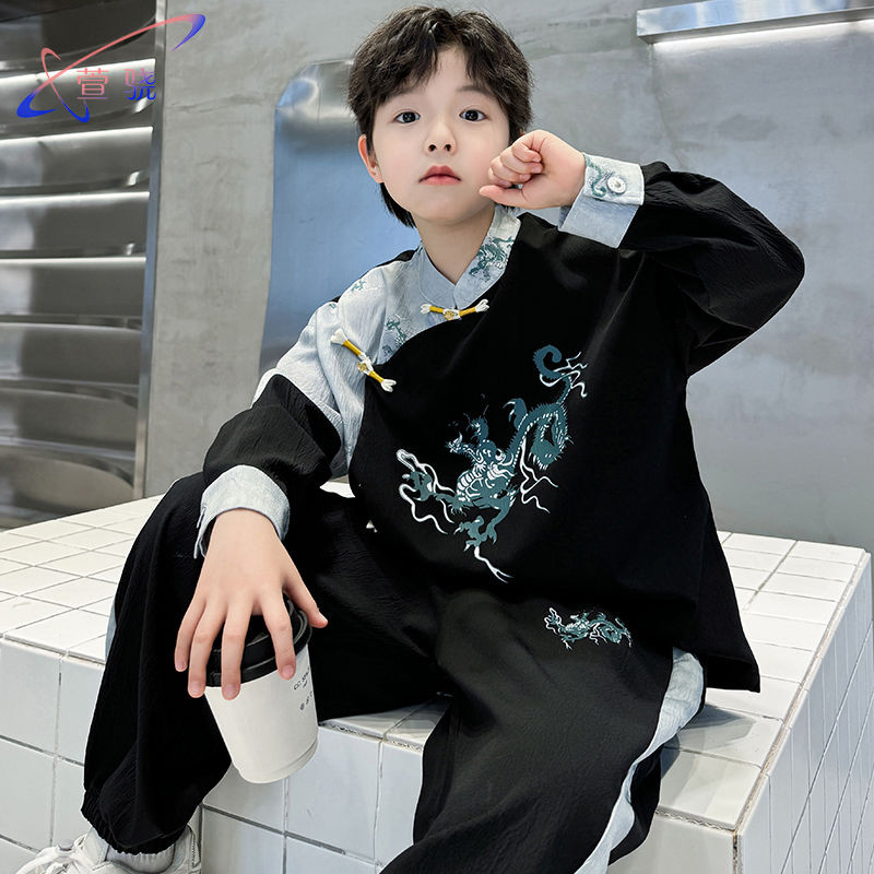 #萱梓骁男童2025汉服古风套装春秋儿童国风帅气古装中式演出服萱梓骁男童2025汉服古风套装春秋儿童国风帅气古装中式演出服71805