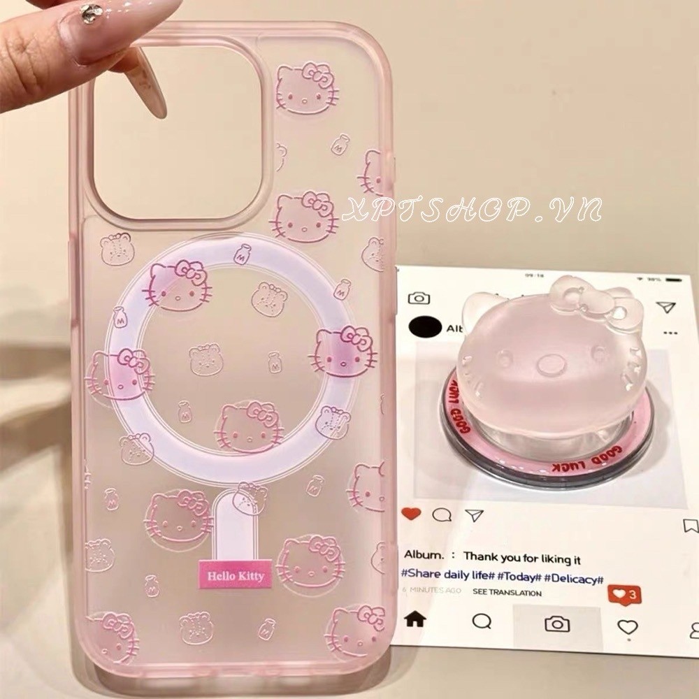 วงเล็บแม่เหล็ก Cat Avatar Matte Hard เคสโทรศัพท์สําหรับ iPhone 17 Pro Max 15 14 13 กันกระแทกป้องกันปลอก