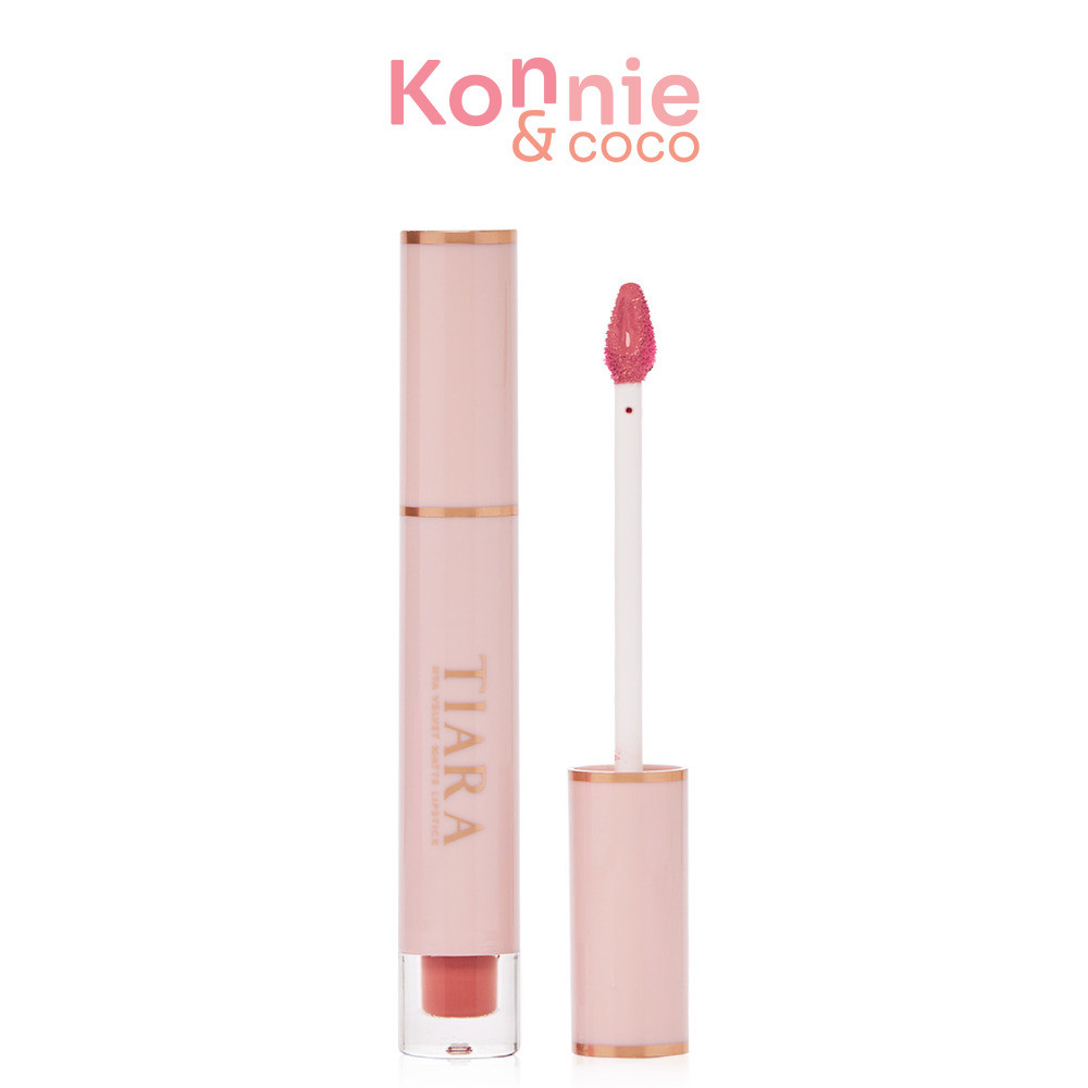 TIARA BEAUTY Hya Velvet Matte Lipstick 3g ลิปแมทผสมไฮยาลูรอน.