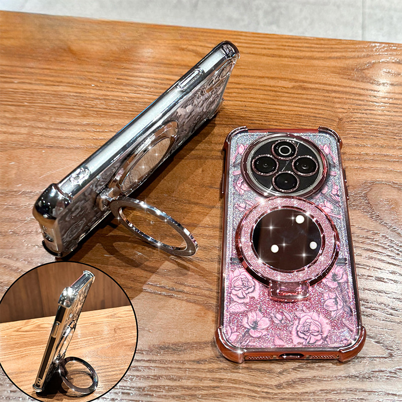 ปลอกสําหรับ VIVO X200 X100 Pro X100S X200S X100 X200 Ultra Bling กระจกผู้ถือนุ่มเคสโทรศัพท์พร้อมสร้อยข้อมือโซ่ - รูปที่ 6