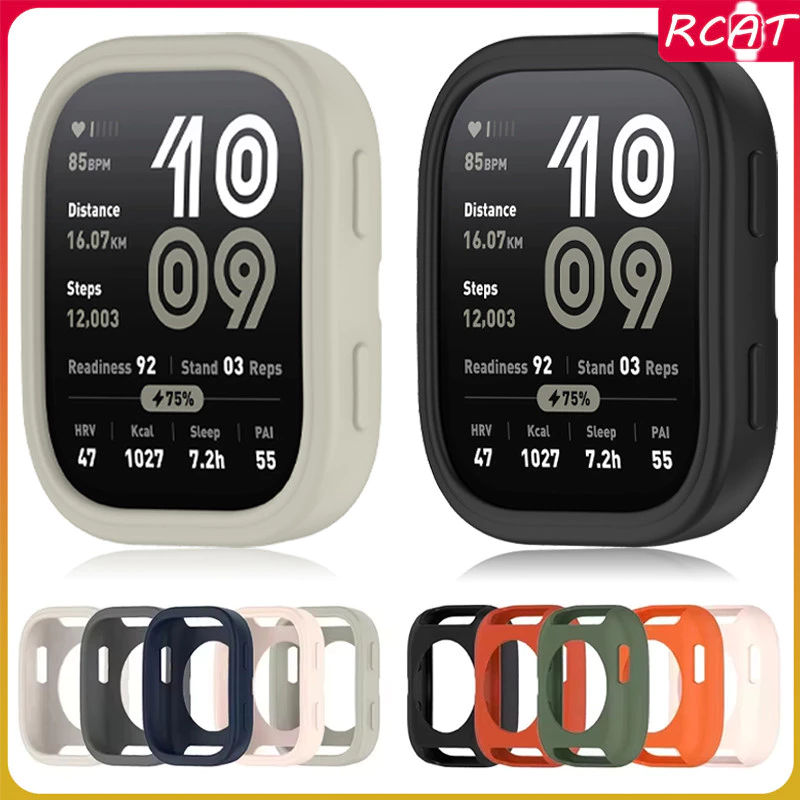 กรณีนุ่ม for Smartwatch Amazfit Bip 6 ป้องกันการกระแทกซิลิโคนยางทนต่อการแตกปกป้องกันหน้าจอ อุปกรณ์เสริมเชลล์กรอบกันชน