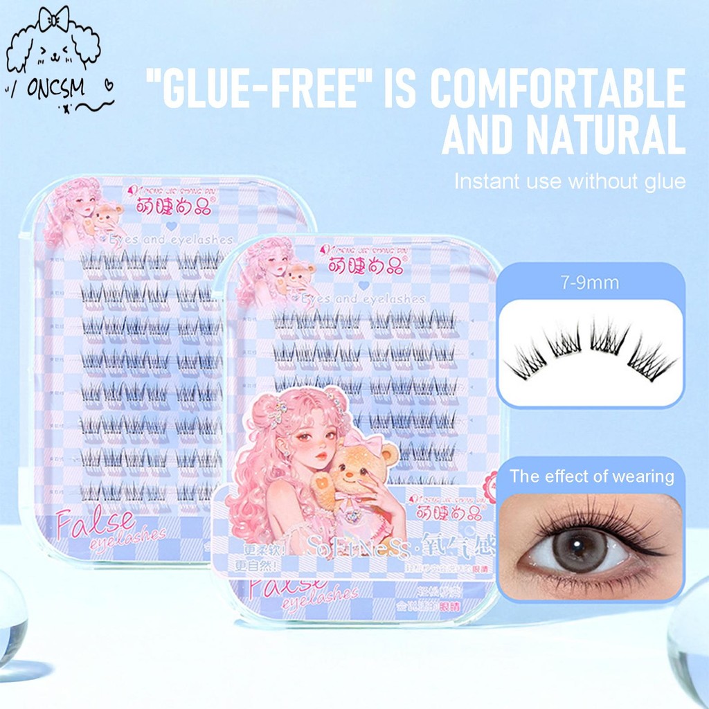 ไม่มีกาวต้องการ DIY ปลอม Lash DIY Thin Band Resuable Lashes สําหรับความงาม Eye คอสเพลย์ DIY แต่งหน้า ราคาถูก Shopee Lazada