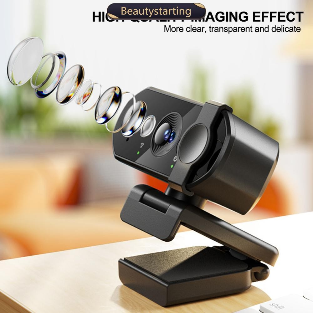 BEAUTYSTARTING 1080P 2K 4Kเว็บแคมมินิกล้องFull HDเว็บแคมพร้อมไมโครโฟน30fps USB Web Camสําหรับออโต้โฟ