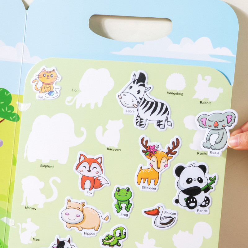 🚀🚀 Quiet Book สมุดสติกเกอร์ Sticker Toyใช้ซ้ำได้ ของเล่นฝึกสมองเด็ก กิจกรรมครอบครัว สื่อการสอนอนุบาล - รูปที่ 4
