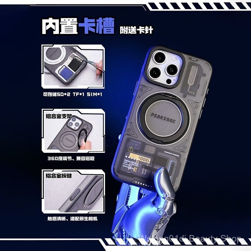 Jizaoshe Cyberpunk Phone Case Apple iPhone 1516Promax Memory Card Storage Protective Case