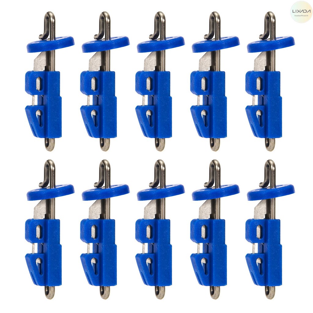 LIXADA เครื่องมือตกปลา 10 ชิ้น รวมคลิปเหยื่อและตะขอสำหรับการตกปลาอย่างรวดเร็ว