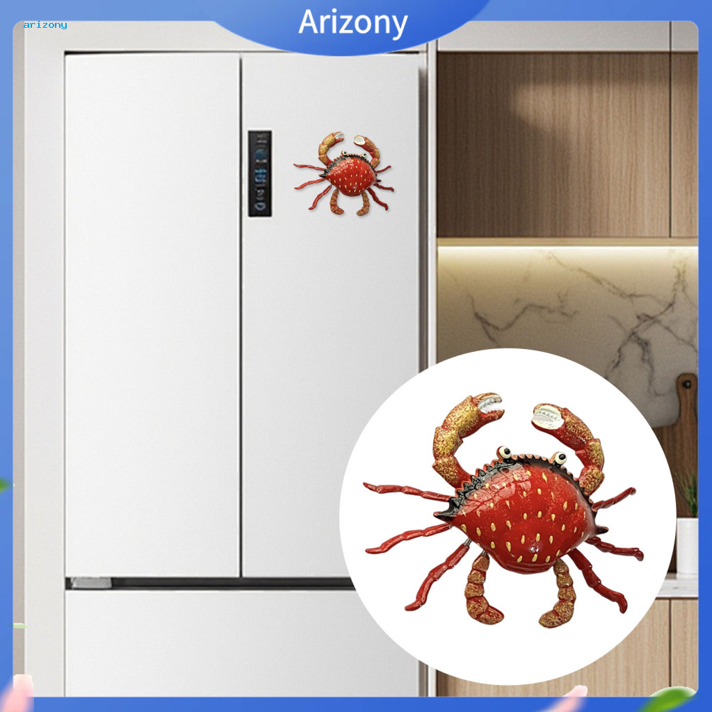 penstok Crab Kitchen Magnet Crab ตู้เย็นแม่เหล็กที่สมจริง Movable Joint Crab แม่เหล็กตู้เย็นน่ารัก 3