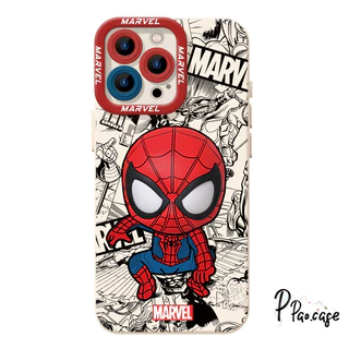 เคสไอโฟน11 สำหรับ IPhone 13 11 16 12 15 14 Pro Max XR XS X 16 15 7 8 Plus เคส Spider-Man ลาย Doodle สุดเท่จาก Marvel
