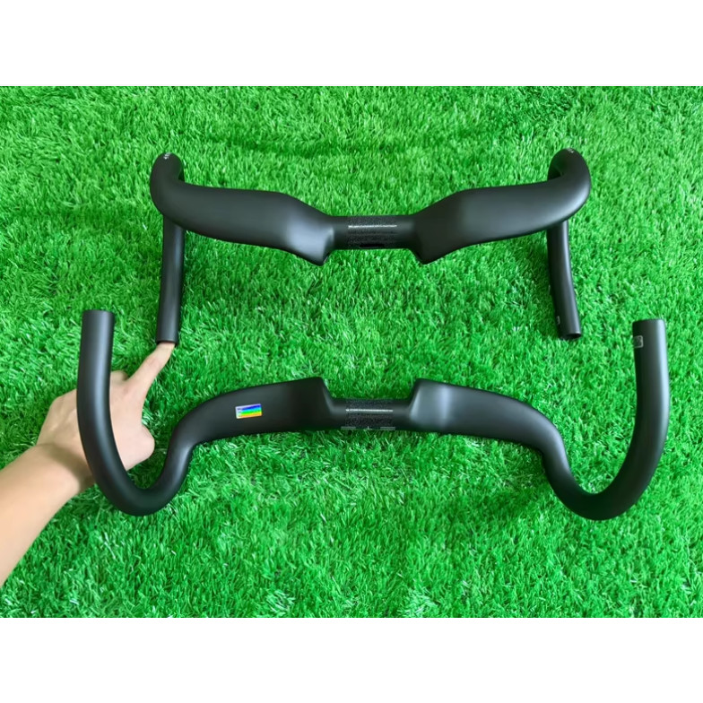 BALUGOE T800 แฮนด์คาร์บอนสำหรับจักรยานเสือหมอบ มุมสวิงภายนอก 14 องศา ออกแบบให้มีการติดตามด้านในเต็มรูปแบบและยกโค้ง