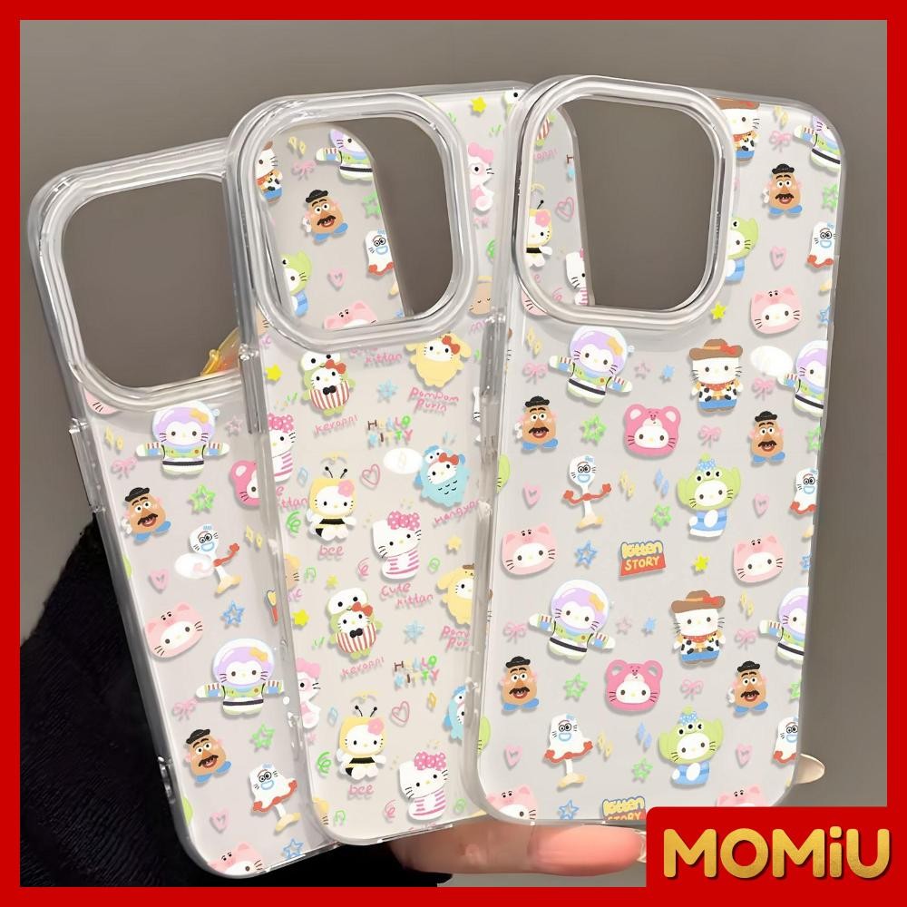 MOMiU - เจลลี่เนียนเงา IMD สีขาว เข้ากันได้สำหรับ เคสไอโฟน11 เคส iphone16 Pro Max 7Plus XR 12 13 14 15 ลูกแมวนักบินอวกาศ