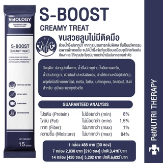 Petheria Vetology ขนมแมวเลียเพื่อสุขภาพ 7 วัน บูสต์ 7 ระบบ ขนาด 15g แบ่งขาย 1 ซอง
