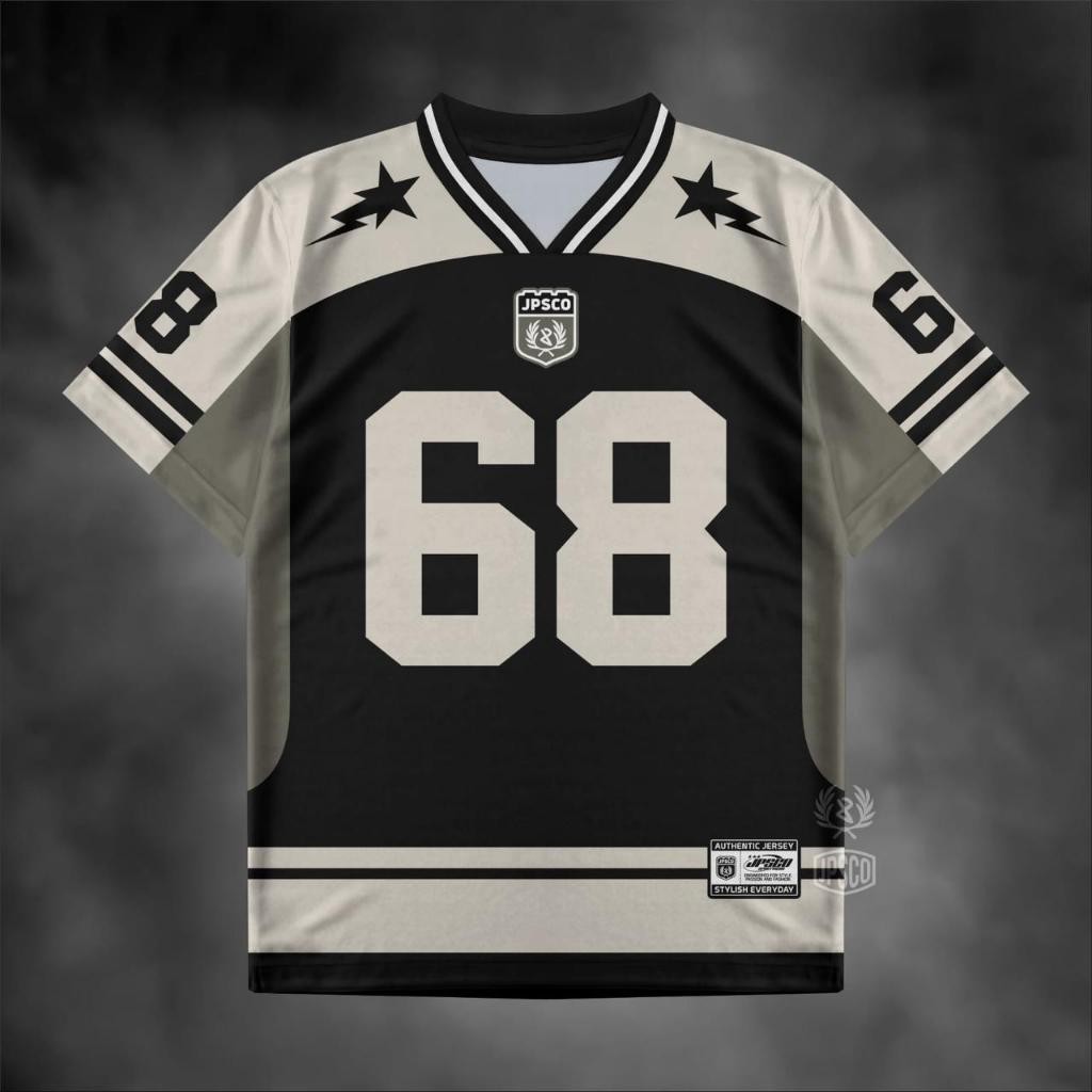 Jersey Streetwear Number 68 / Jersey Hockey / Jersey Olahraga / Jersey Rugby / Vintage / NFL / Bola