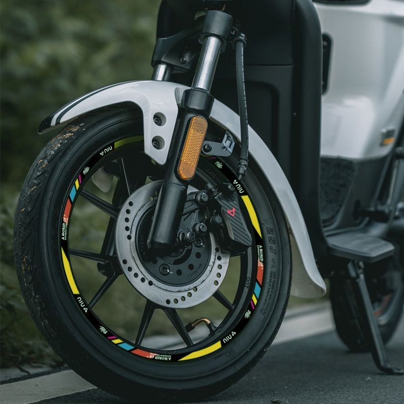 ##现货反光小牛电动车改装轮毂贴纸N1S/U1CS/M1+/ MQi2 ยางขอบเหล็กรูปลอกกันน้ํา 7.28