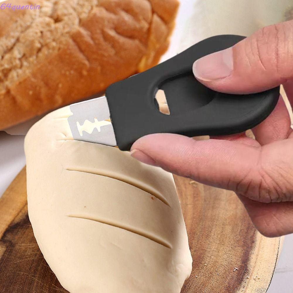 QHENTIN 2 ชิ้น ตัดขนมปังพกพา Scalable Magnetic Sourdough Dough Lameila Scor เครื่องมือเบเกอรี่
