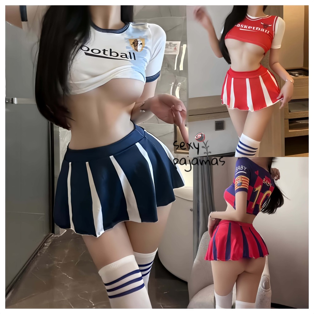 sexy pajamas ชุดฟุตบอล ชุดหลีดเดอร์บอล ชุดคอสเพลย์ สไตล์เร่าร้อน ราคาถูก ส่งไวจากไทย