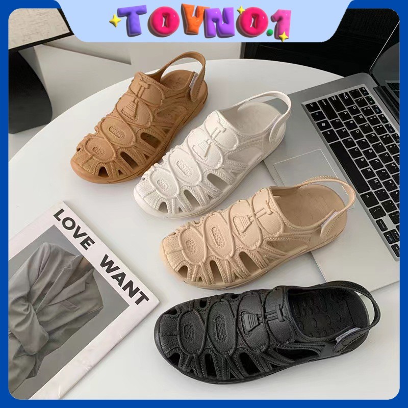 ToyNo.1​🧸​พร้อมส่ง​🧸 "TO-CSM" รองเท้าสวม รัดส้น ดีเทลเหมือนสายเชือกไขว้ มี4สี