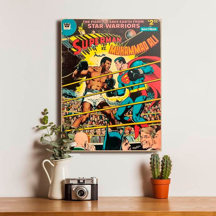 Muhammad Ali Superman Poster Home Decorative Wall Frame - S