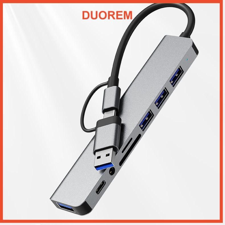 ใช่ USBYes USB C/Type C8 Combination 1 USB Docking stationSD TF Card ReaderAudio แฟลชไดรฟ์,เข้ากันได