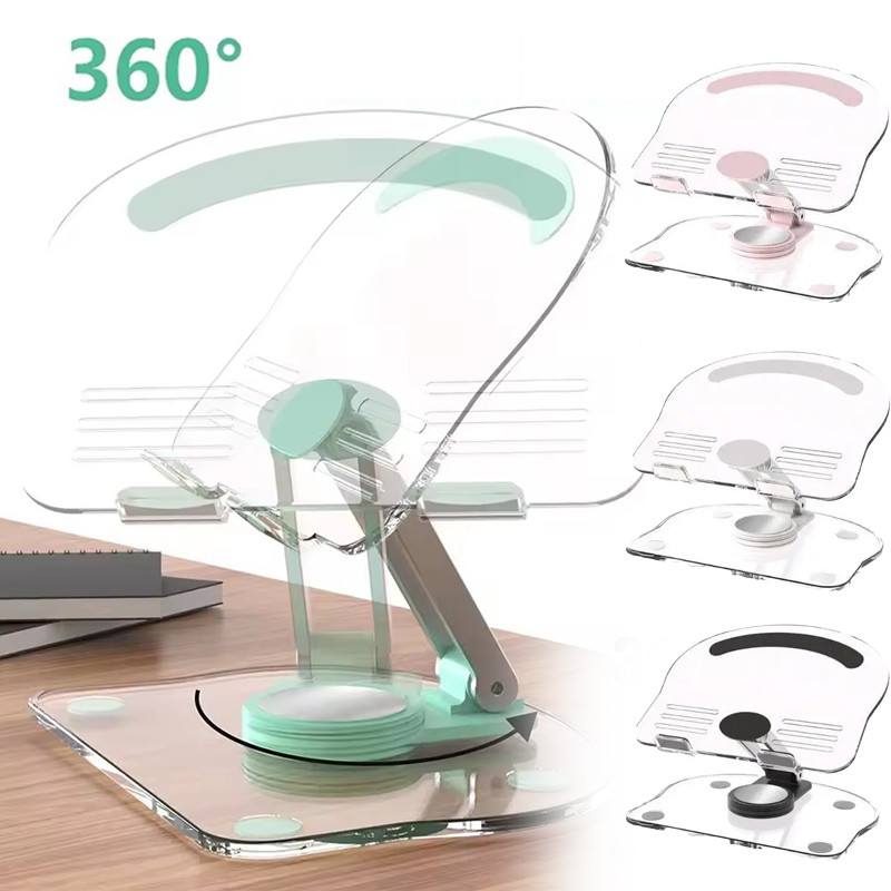 ที่วางแท็บเล็ตแบบพับได้แบบตั้งโต๊ะแบบสากล - 360° ขายึดรองรับโทรศัพท์กันลื่นแบบหมุนได้