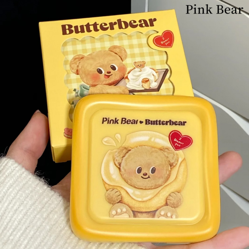 พาเลทอายแชโดว์หมีสีชมพู Butter Bear Co-Branded อายแชโดว์เจ็ดสี Earth Color Daily Light Makeup Pearl Brightening Eyeshadow Palette