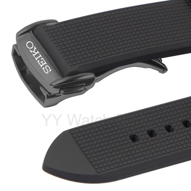 สายยาง 18/19/20/22/24 มม. เหมาะสําหรับ Seiko No. 5 สายนาฬิกาซิลิโคน Water Ghost Abalone สามารถดําน้ํากีฬาสายรัดกลเปลี่ยนสร้อยข้อมือนาฬิกา - รูปที่ 3