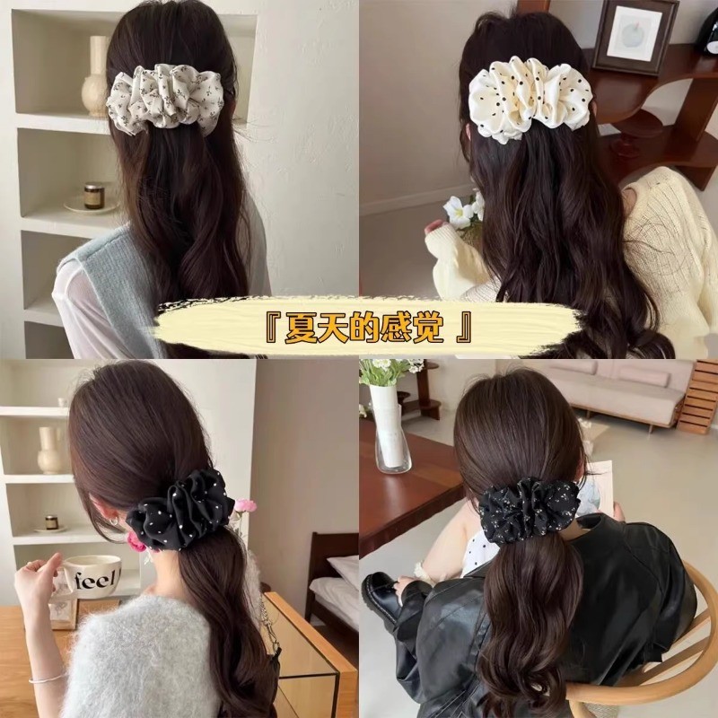 กิ๊บรัดผมสไตล์เกาหลี เมฆฟองลายจุดและดอกไม้ คุณภาพพรีเมียม