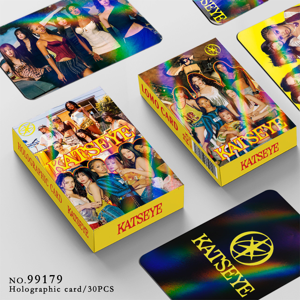 KATSEYE Laser Lomo Card Photocard 30 ชิ้น/กล่อง