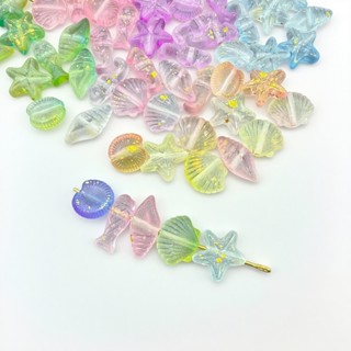 10g ใหม่ Baroque โปร่งใส gold-sprinkled ocean series ลูกปัด …