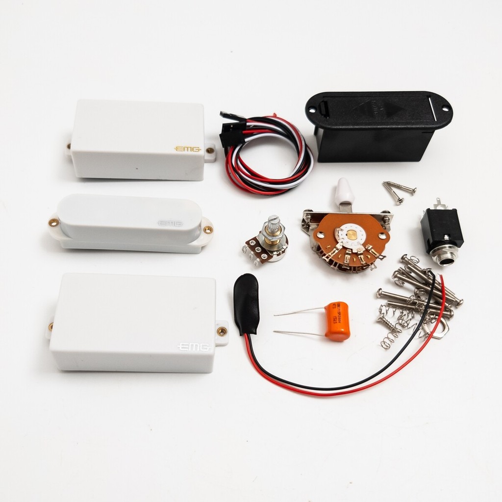 EMG ปิ๊กอัพกีต้าร์ Active HSH Humbucker Pickups Potentiometer สีขาว (1 กระถาง/2 กระถาง/3 กระถาง)