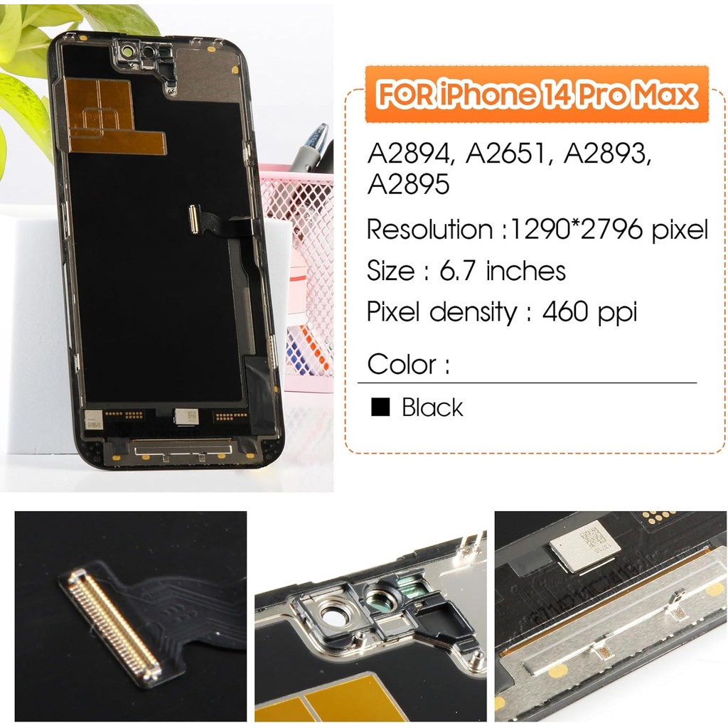 Incell หน้าจอสําหรับ iPhone 14 Pro Max เปลี่ยนหน้าจอสําหรับ 14 Pro Max หน้าจอ LCD A2894,A2651,A2893,