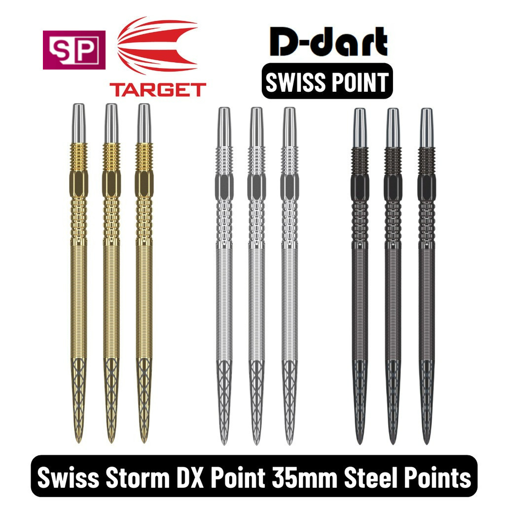TARGET Dart Point - SWISS STORM DX POINT REPLACEMENT STEEL DART POINT 3 ชิ้น/แพ็ค