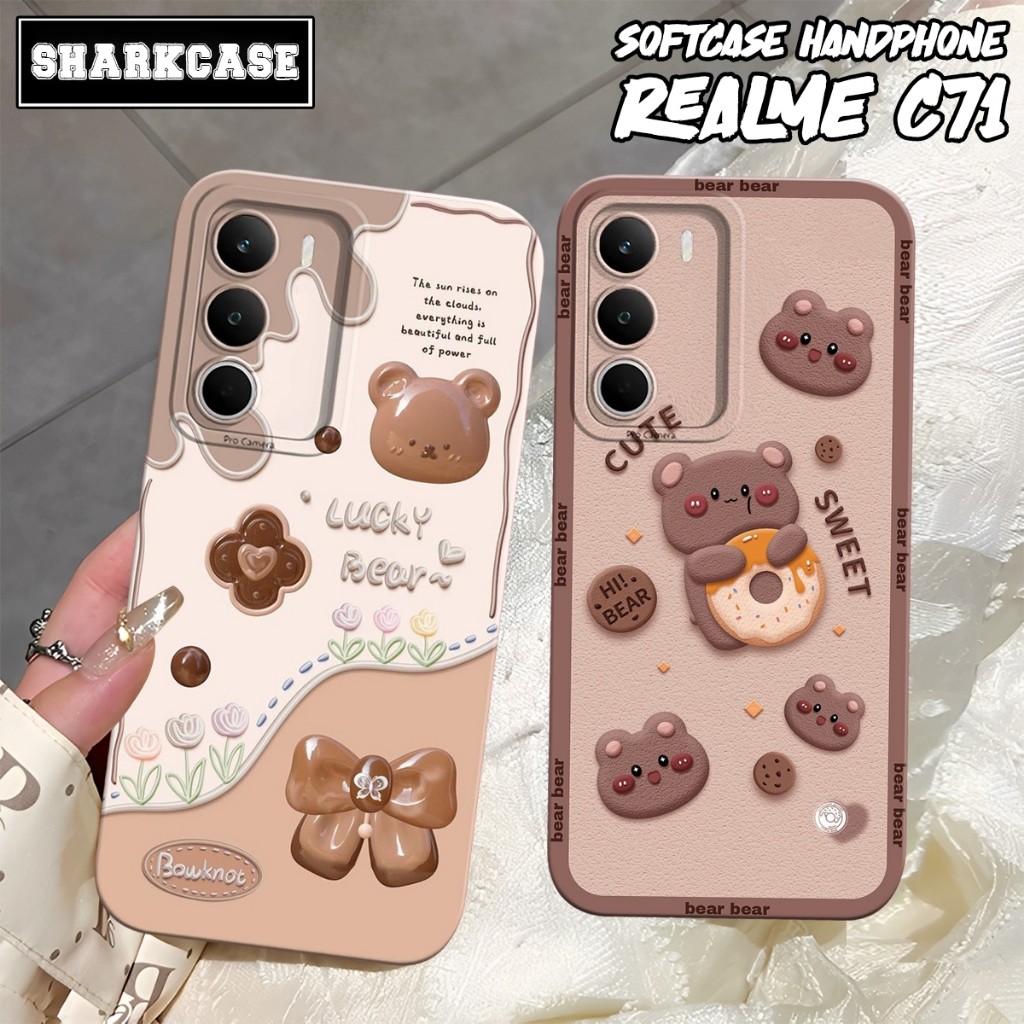 Case Realme C71 4G 2025 / Realme C75 / Realme C75X - Contemporary Cute Bear Motif - Softcase Pro Cam