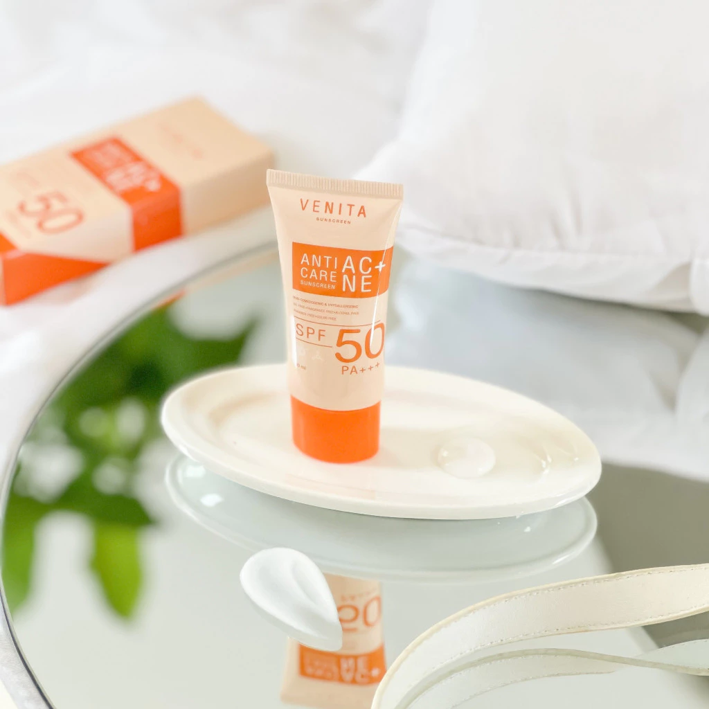 VENITA ครีมกันแดดเวนิต้า Venita Anti-Acne Care Sunscreen SPF50/PA+++ plus 30gเนื้อครีมเจลซึมเร็ว thumbnail 3
