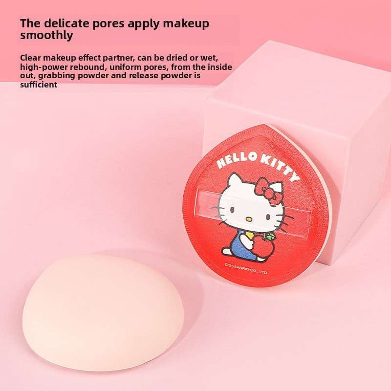 MINISO Hello Kitty ขนาดใหญ่พิเศษ Marshmallow Air Cushion แป้งพัฟ DonT Eat Powder นุ่มและง่ายต่อการยิงเมื่อคุณใส่แป้งพัฟแต่งหน้า - รูปที่ 5