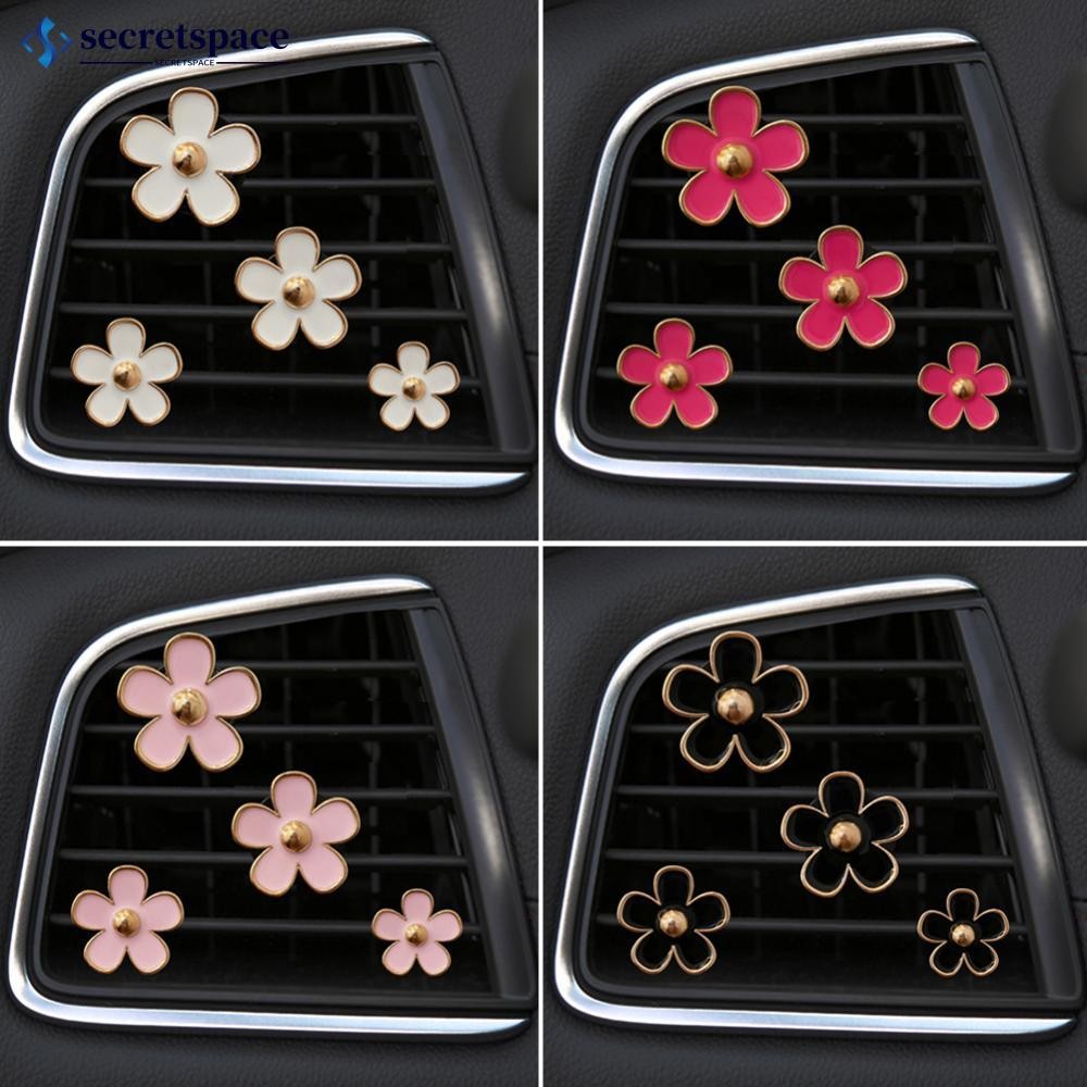 SECRETSPACE 4 ชิ้น/เซ็ต Car Outlet Vent คลิปน้ําหอม Freshener เครื่องปรับอากาศ Aromatherapy อุปกรณ์ต